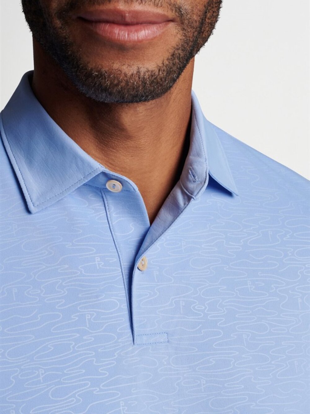 Peter Millar Men's XL Featherweight Performance Camo Powder Blue Westchester CC